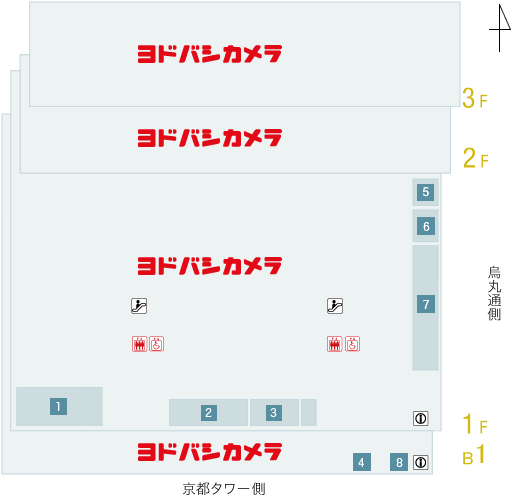 B1-3F フロアマップ